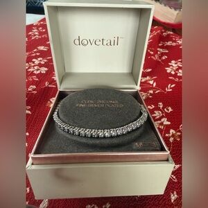 Dovetail Silver-Plated Cubic Zirconia Bracelet